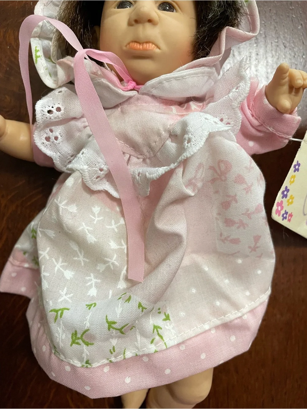 1990s Palm Pals Bean Bag Kids Baby Doll with Bonnet